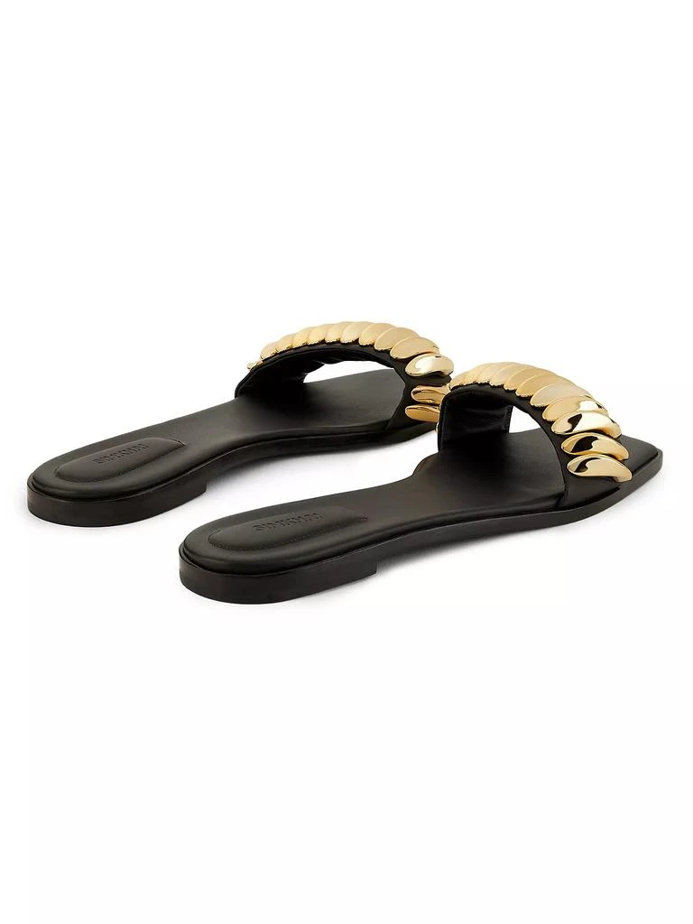 SIMKHAI Ripple Leather Slides 3