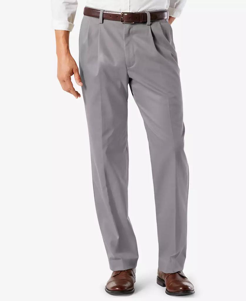 Dockers Men's Easy Classic Pleated Fit Khaki Stretch Pants