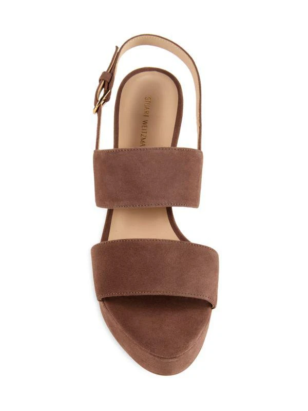 Stuart Weitzman Ono Block Heel Suede Sandals 5