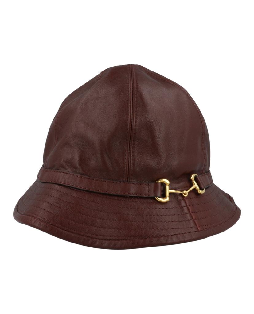 Gucci Horsebit Lambskin Leather Bucket Hat