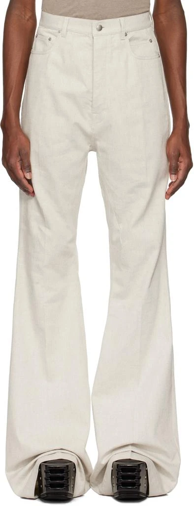 Rick Owens Off-White Hollywood Bolan Bootcut Jeans 1
