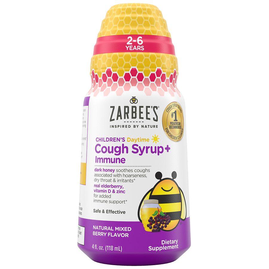 ZarBee's Naturals Children's Day Honey Cough Syrup + Immune Natural Mixed Berry