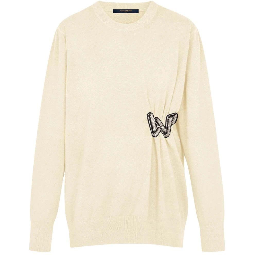 Louis Vuitton Knitted sweater with embroidered patch 2