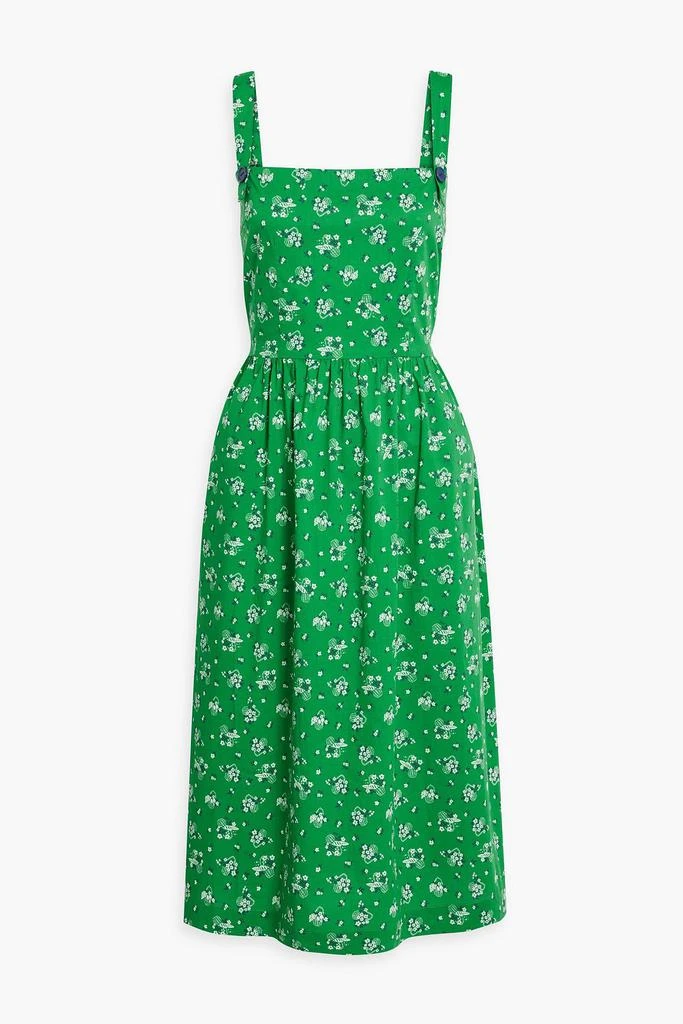 knee length dresses for ladies Bianca Floral Ruffle Midi Dress – FEHRNVI
