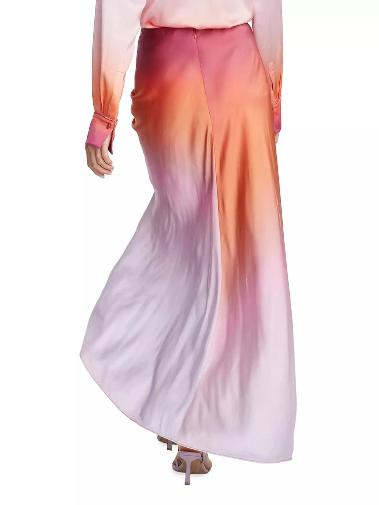 Robert Graham Tatum Silk-Blend Ombré Maxi Skirt 5