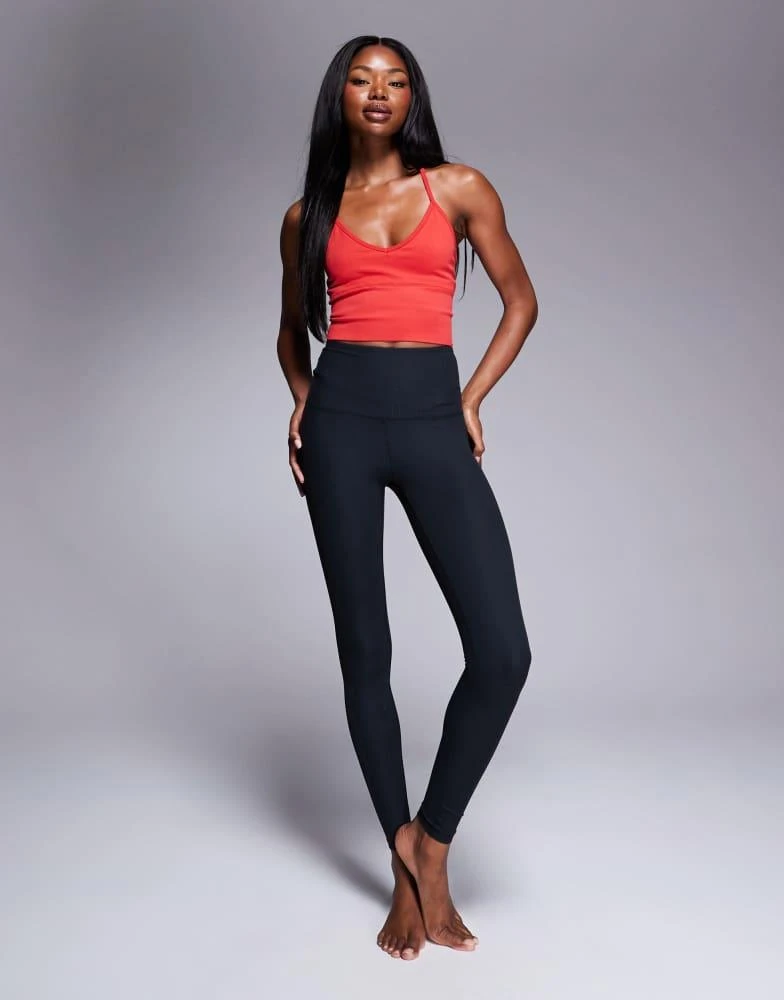 ASOS 4505 seamless spaghetti strap yoga cami in cherry red 4