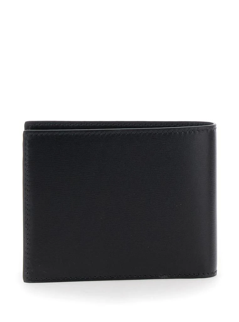 Salvatore Ferragamo 'Florence' Black Bi-Fold Wallet With Logo Lettering On The Front In Leather Man 2
