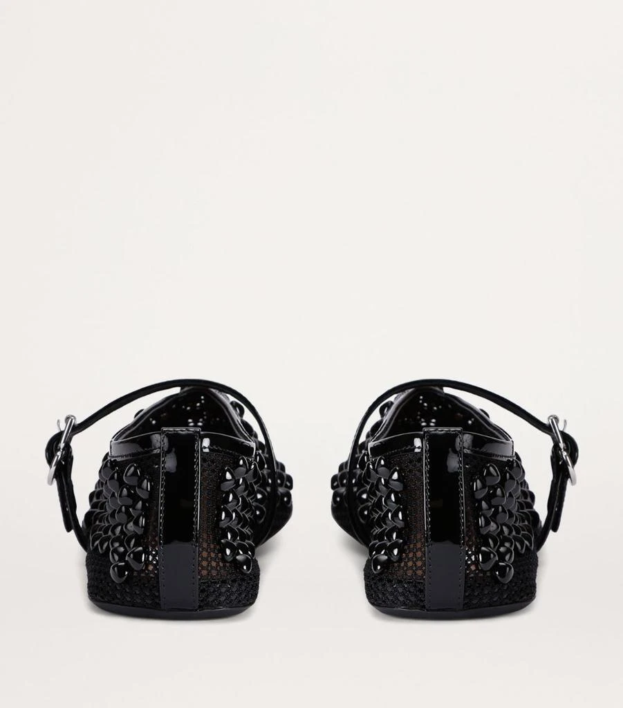 Alaïa Bead Mesh Ballet Flats 2