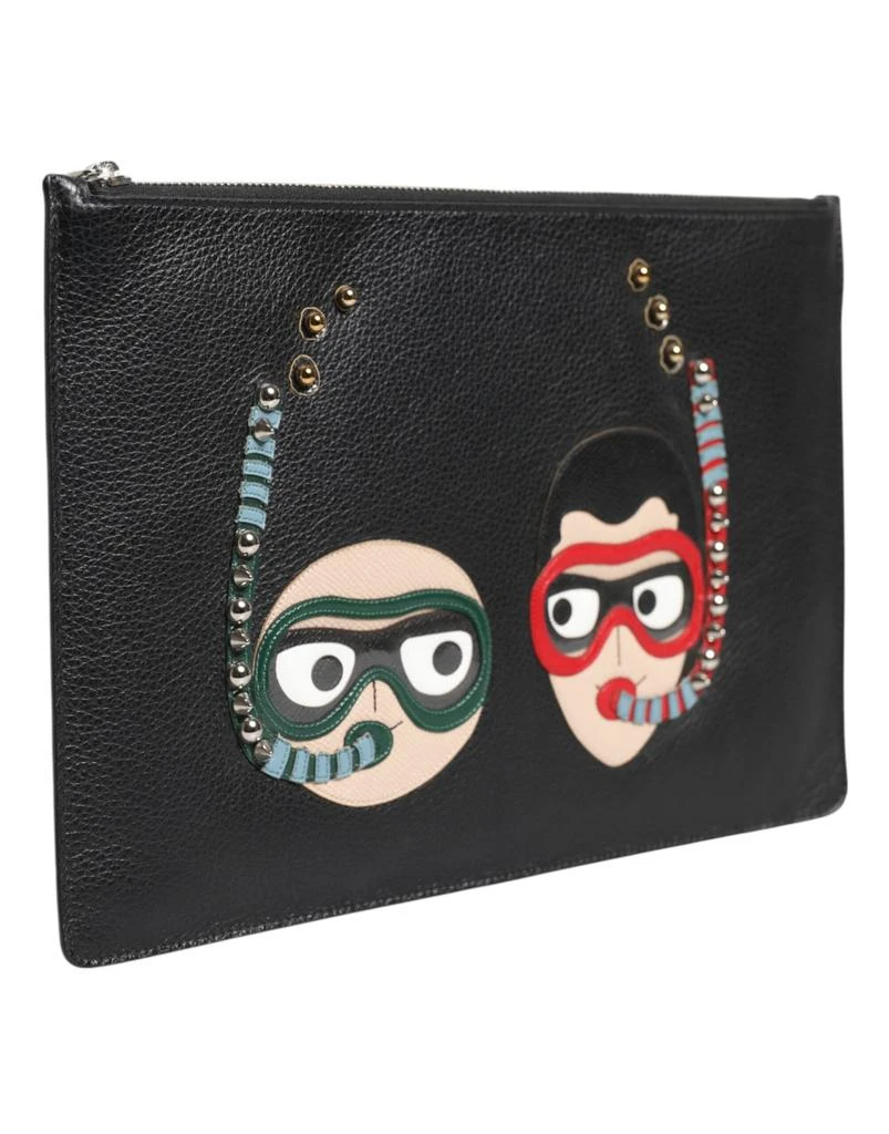 Dolce 
Gabbana Leather #DGFAMILY Embellished Men Clutch Pouch Men
s Bag 2