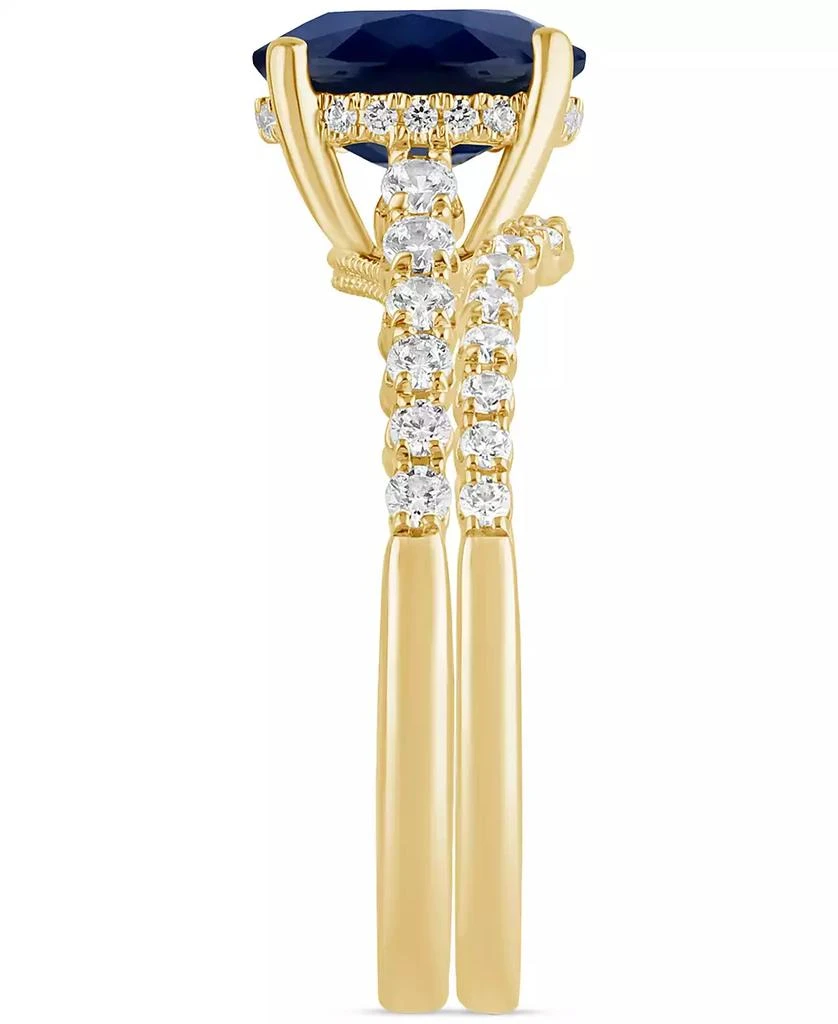 Macy
s Sapphire (2-1/4 ct. t.w.)
Diamond (1/4 ct. t.w.) Bridal Set in 14k Gold 6