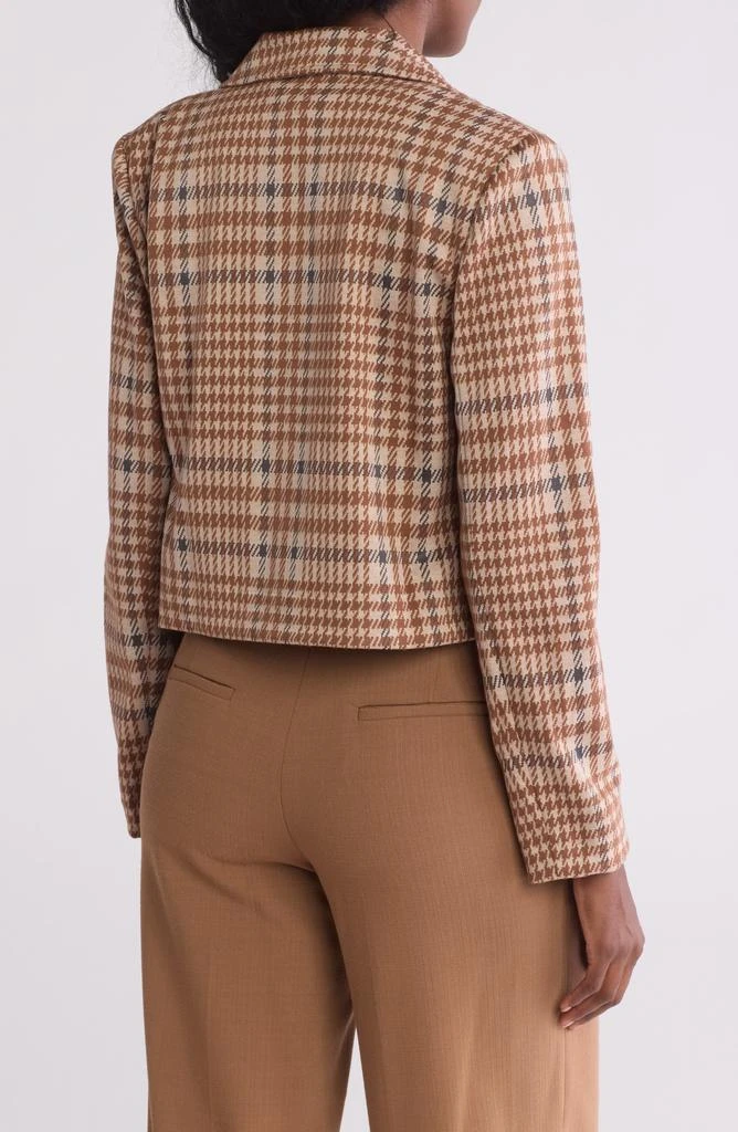 Amanda & Chelsea Glen Plaid Ponte Crop Blazer 2