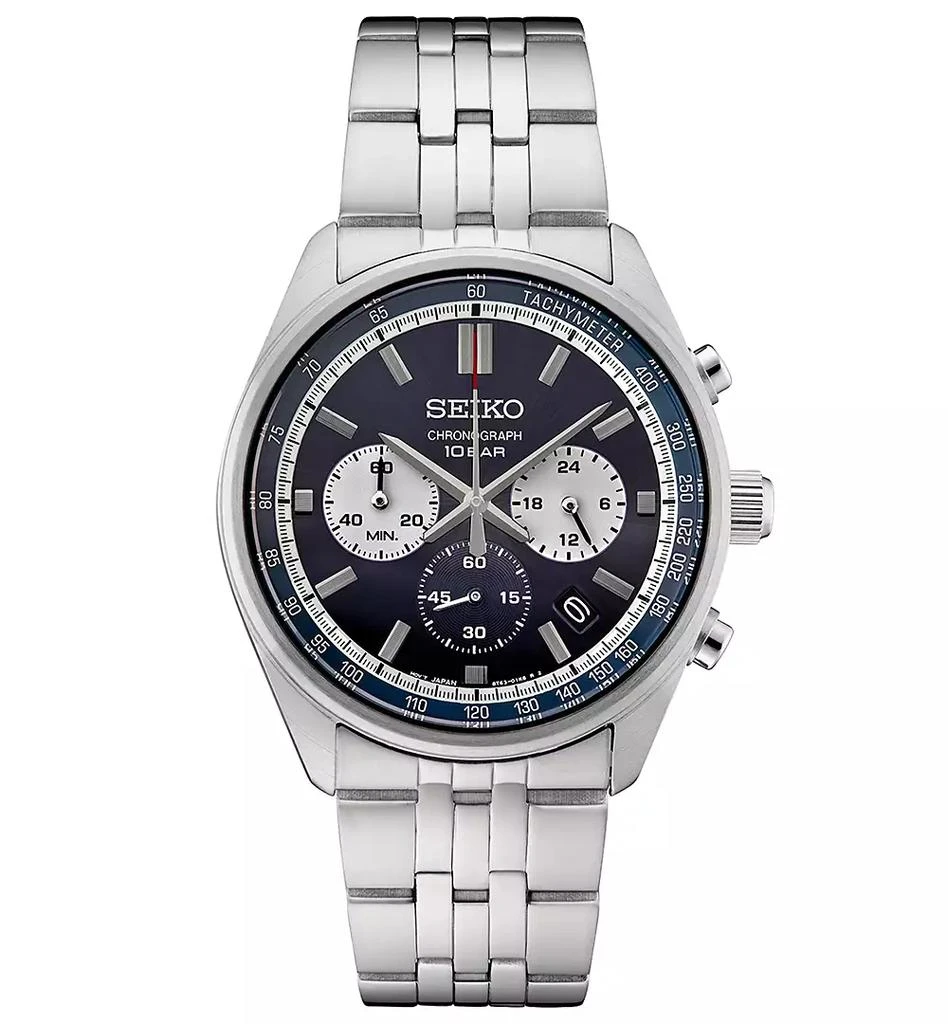 Seiko Men
s Chronograph Essentials Stainless Steel Bracelet Watch 42mm 1