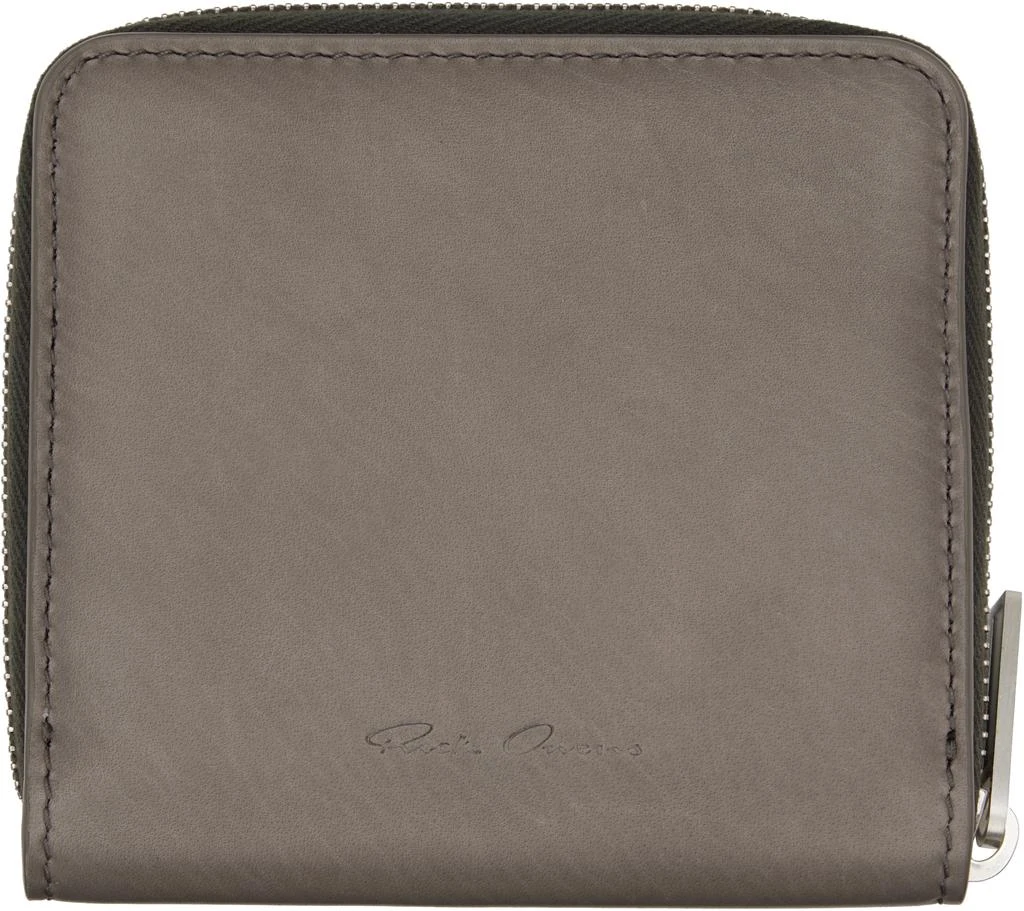 Rick Owens Gray Concordians Zipped Wallet 1