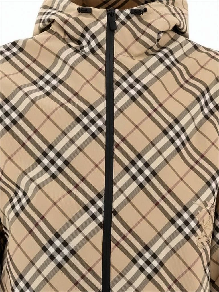 Burberry Beige Checkered Padded Jacket with Hood 3