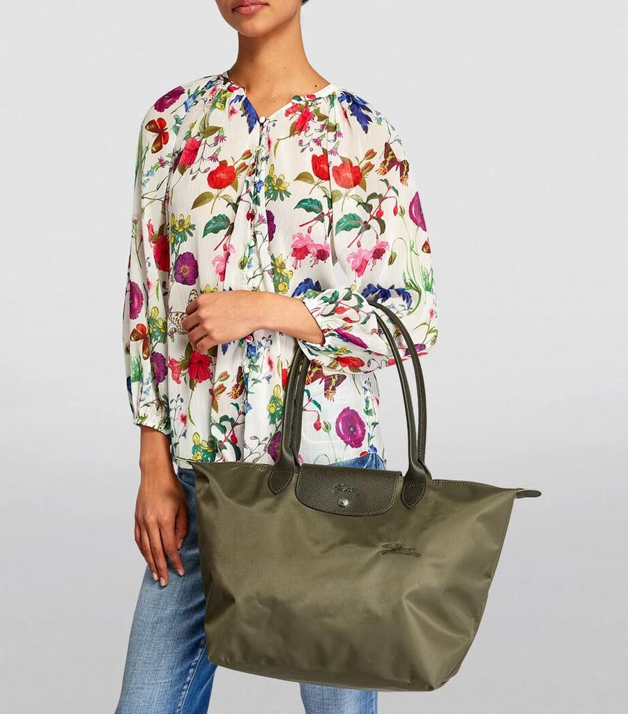Longchamp Large Le Pliage Green Tote Bag 5