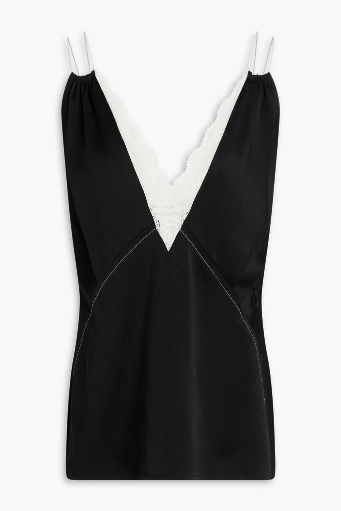 Victoria Beckham Lace-trimmed satin-crepe camisole 1