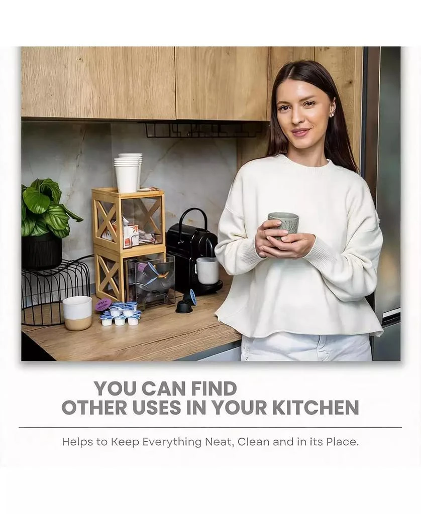 YIGII 2-Pack Clear Drawers - Kitchen 
Bathroom Storage Organizer 2