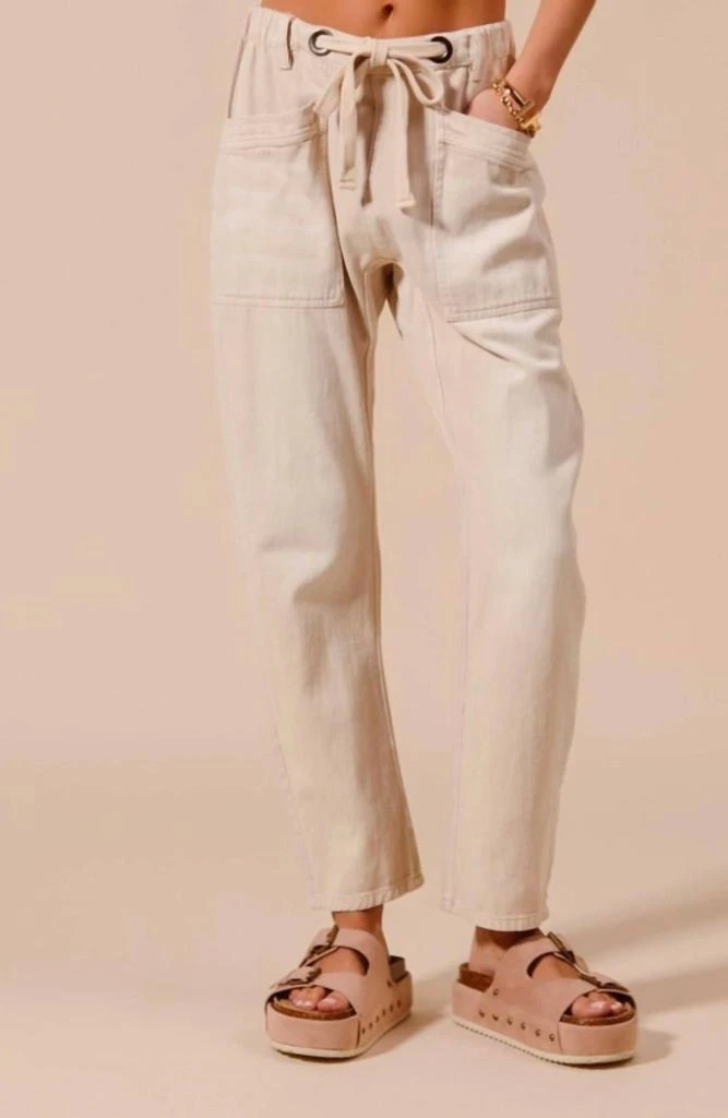 So Me So Me - Vintage Washed Slim Barrel Pant 4