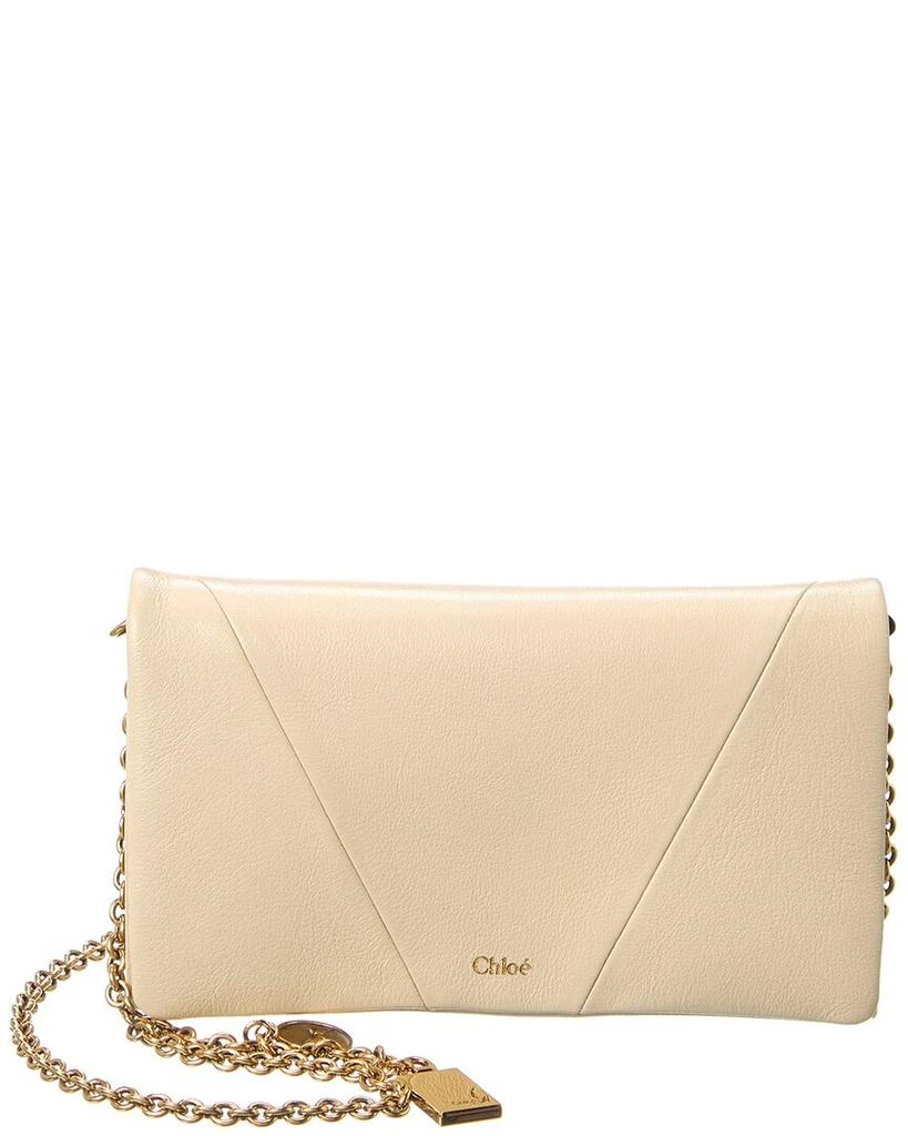 Chloé Spin Flap Leather Wallet On Chain 1