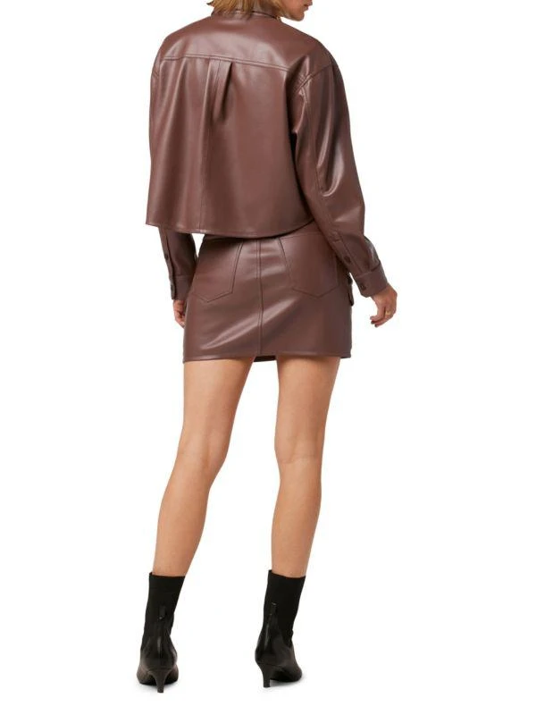 Hudson Boxy Faux Leather Shirt Jacket 2