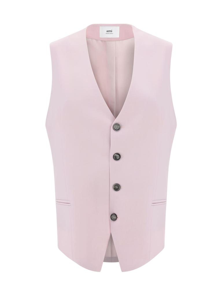 【送料&関税込】Ami Alexandre Mattiussi Pink Wool Vest Ami Alexandre Mattiussi Vest Pink XS - Jackets - BeyondStyle
