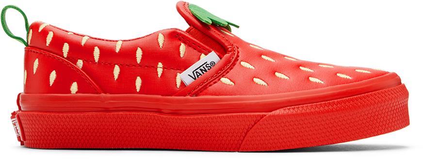 Vans Kids Red Classic Slip-On Berry Little Kids Sneakers