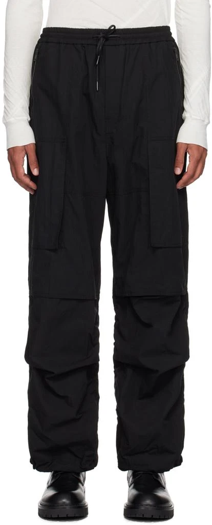 Juun.J Black Puckered Cargo Pants 1