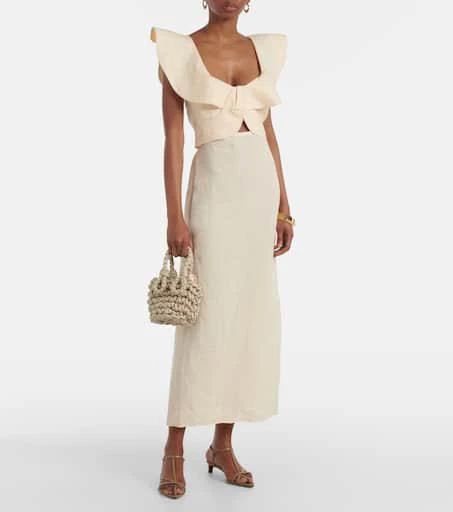 JOHANNA ORTIZ Mini lamé woven bucket bag 5