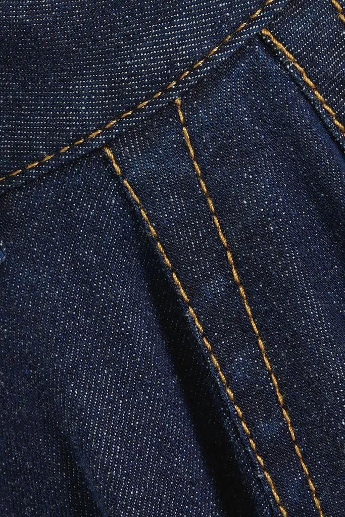 Alaïa Gathered denim midi skirt 4