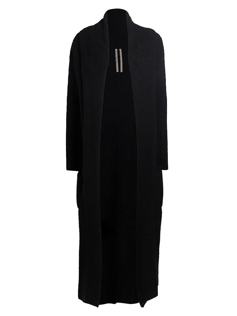 Rick Owens Shawl Collar Alpaca-Blend Long Cardigan 1
