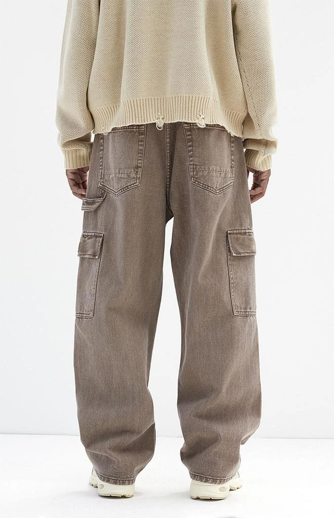 PacSun Washed Brown Baggy Carpenter Jeans 5