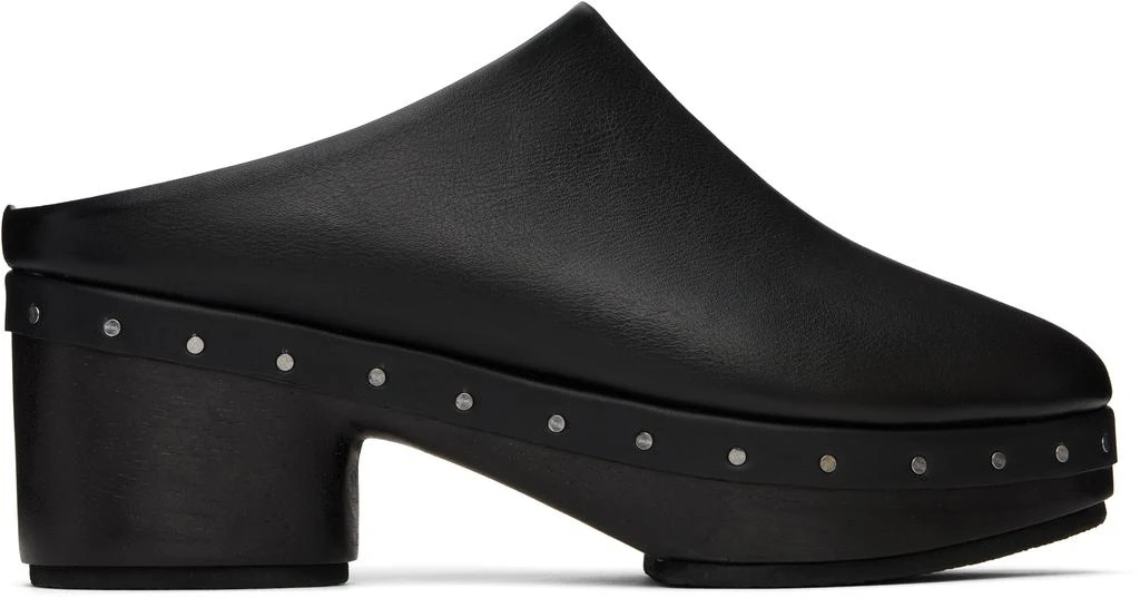 LAUREN MANOOGIAN Black Studio Clogs 1