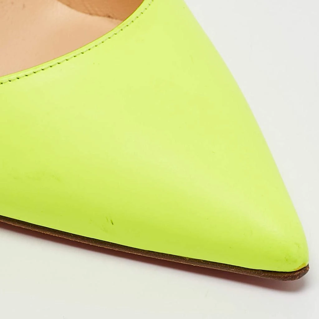 Christian Louboutin Christian Louboutin Neon Green/White Leather Pigalle Follies Pumps Size 36.5 7
