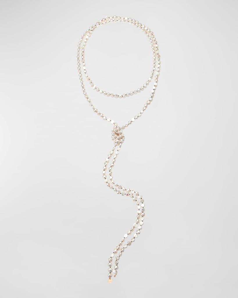 Ginette NY XL Pearl Sautoir in 18K Rose Gold