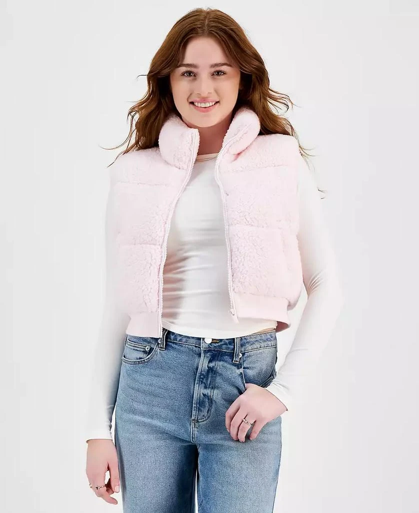 Planet Heart Juniors' Sherpa Puffer Vest 1