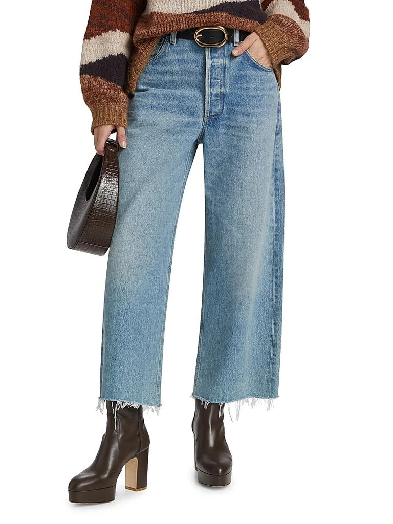 Citizens of Humanity Ayla Denim Raw-Hem Crop Jeans 3