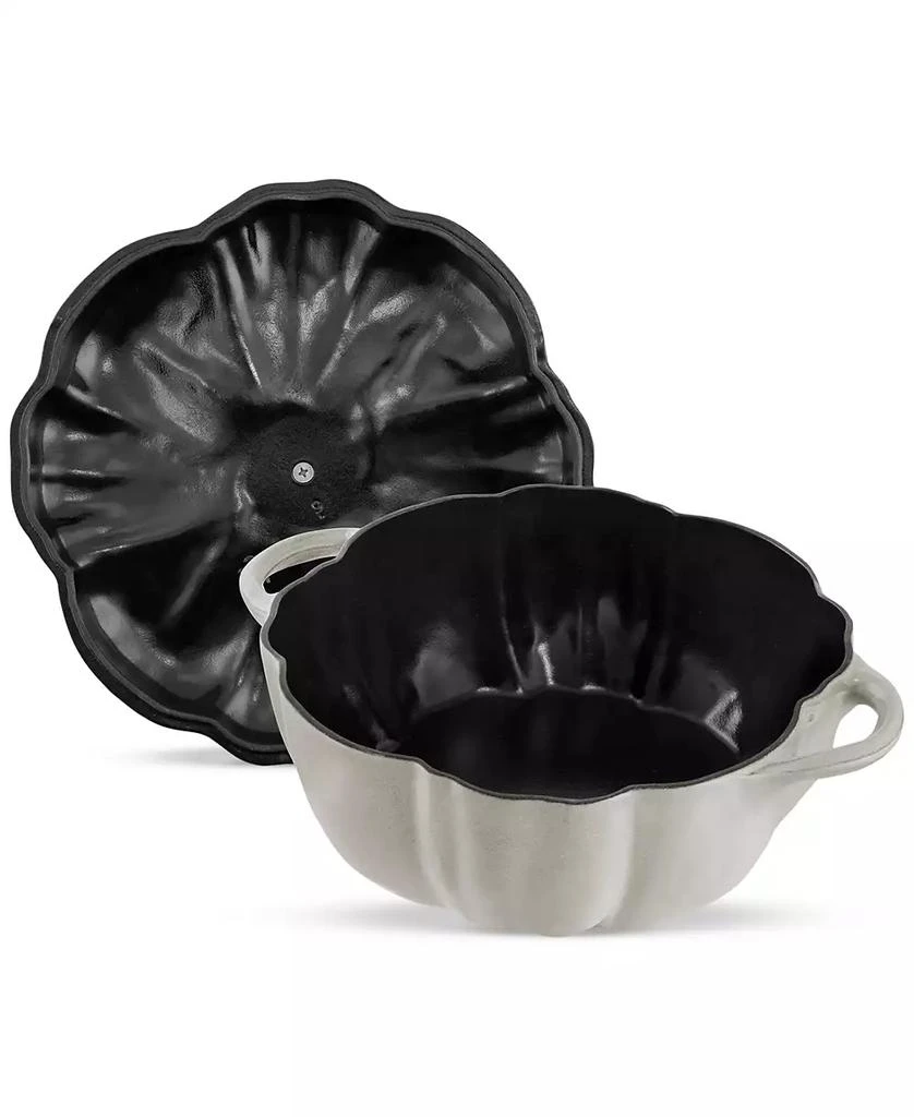 Staub Enameled Cast Iron 3.5 Qt. White Truffle Pumpkin Cocotte 3