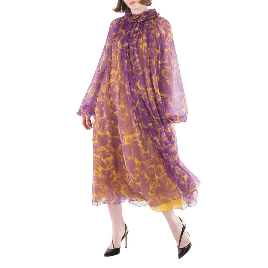 Burberry Rose Print Silk Dress 2