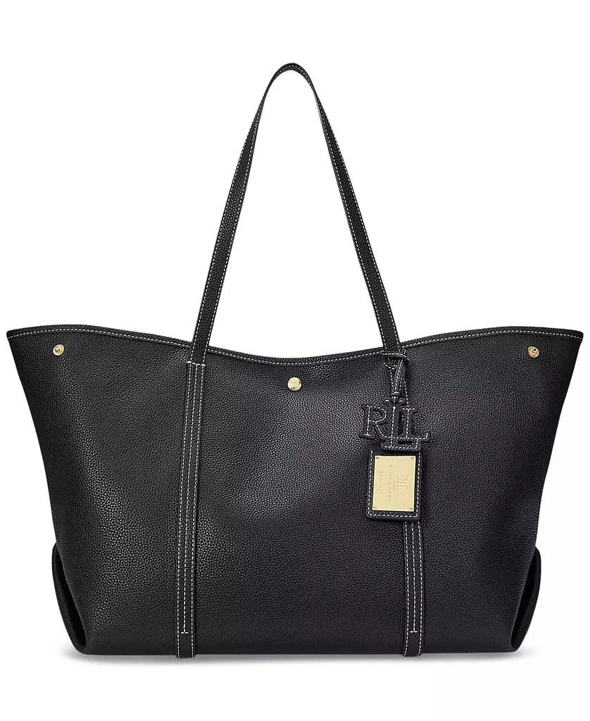 Lauren Ralph Lauren Pebbled Leather Extra-Large Emerie Tote Bag 1