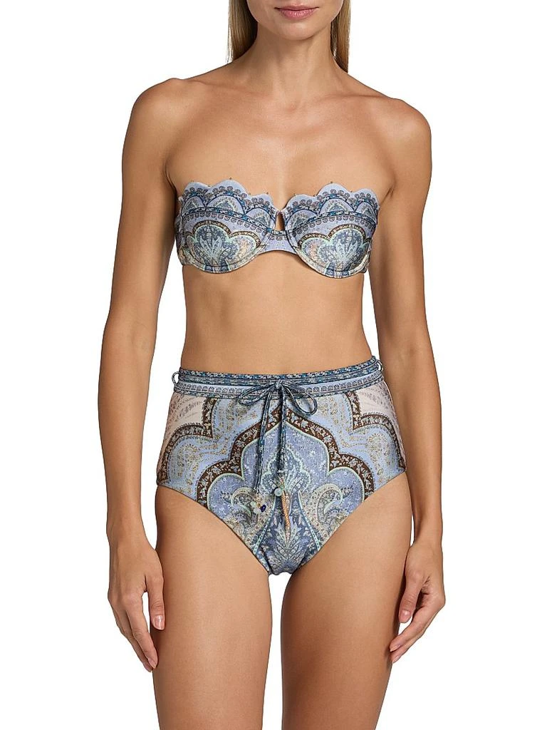 Zimmermann Wanderlust Scallop Balconette Printed Bikini Top 3