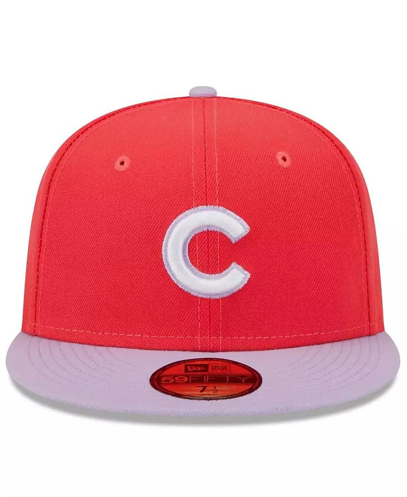 New Era Men's Red, Lavender Chicago Cubs Spring Color Two-Tone 59FIFTY Fitted Hat 2