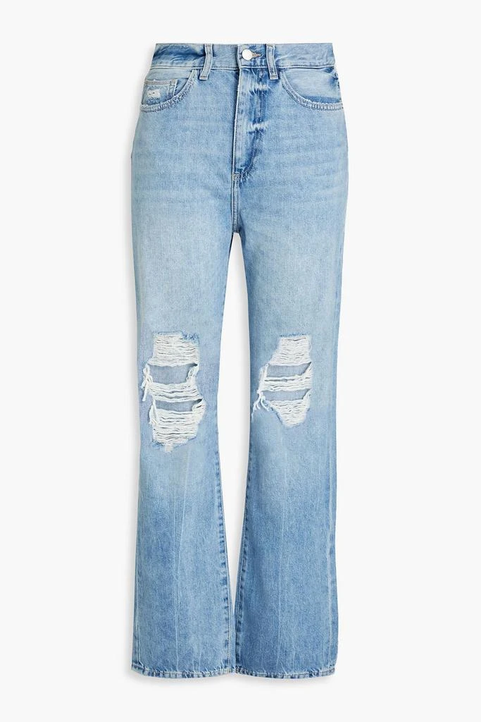 DL1961 Emilie distressed high-rise straight-leg jeans 1