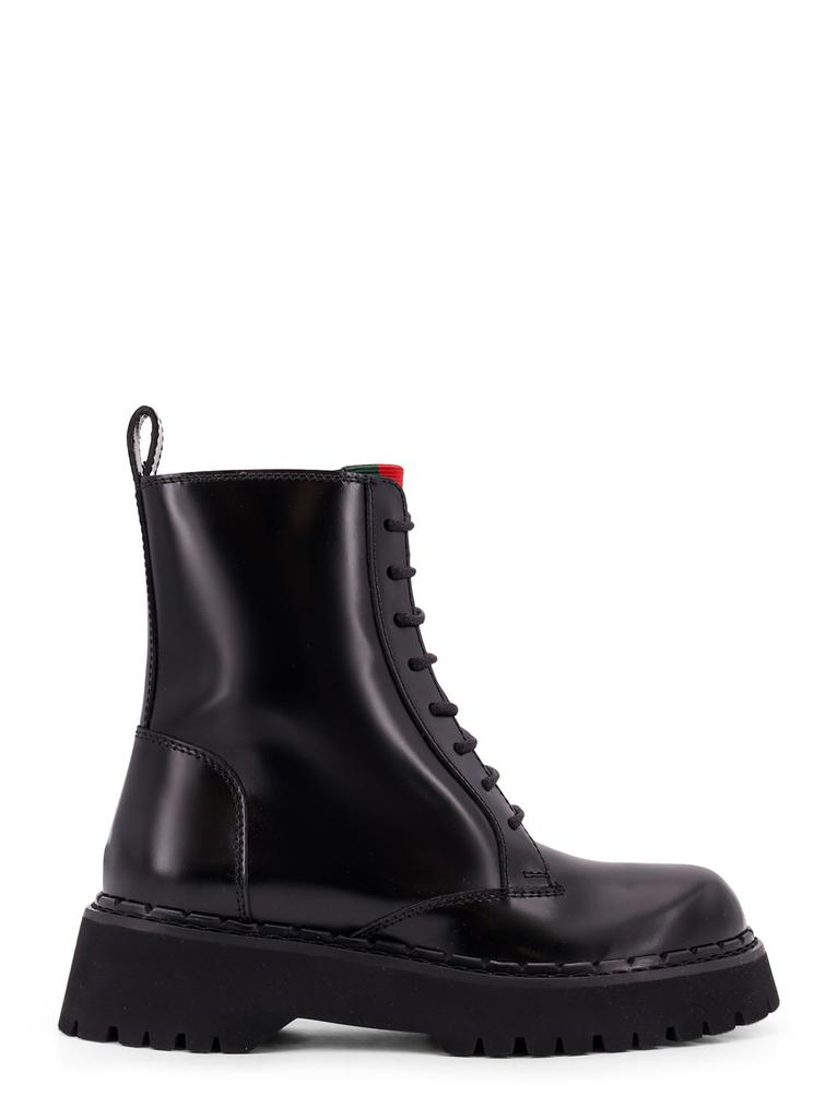 Gucci Black Leather Ankle Boots