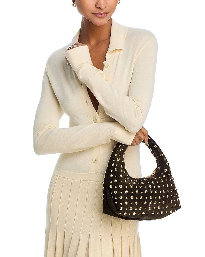 AQUA Small Studded Hobo Bag - Exclusive 2
