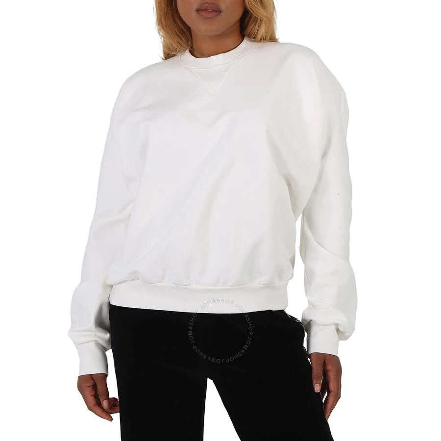 Mm6 Maison Margiela Maison Margiela Ladies White Oversized Sleeves Sweatshirt 1