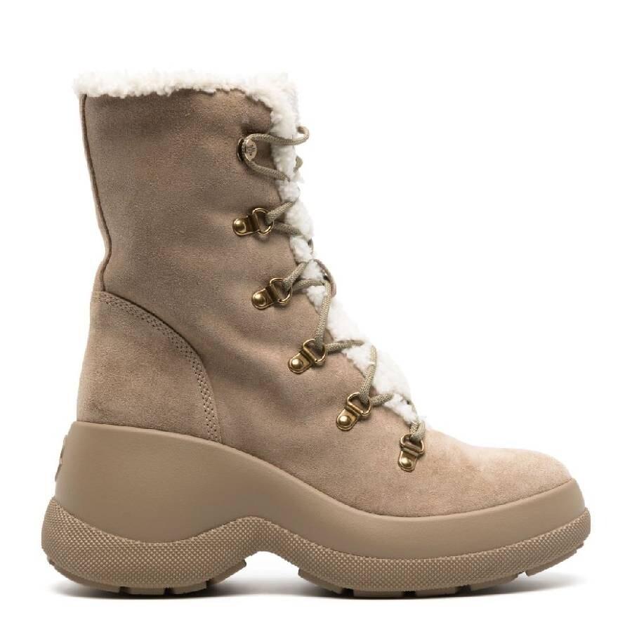 Moncler Lace-Up Suede Boots