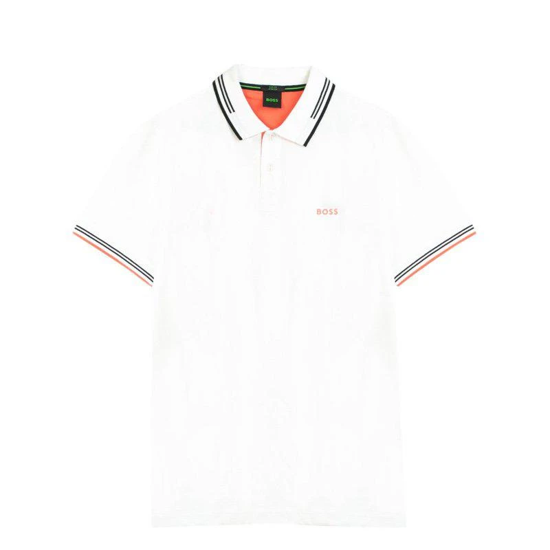 Hugo Boss Hugo Boss Men's Paul Cotton Short Sleeve Polo, White 1