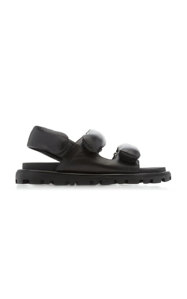 Miu Miu Miu Miu - Lifestyle Puffy Leather Sandals - Black - IT 39 - Moda Operandi 1