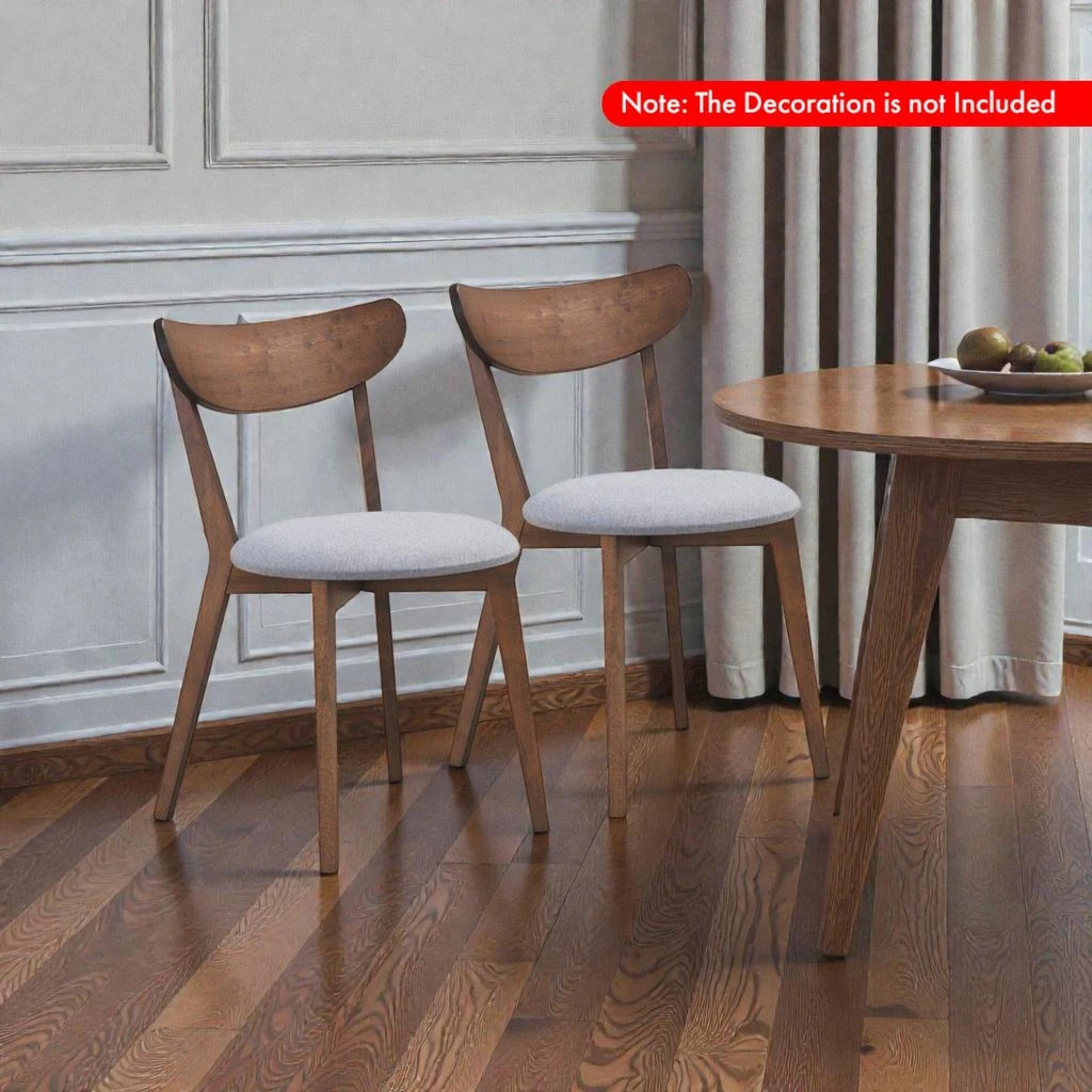 Hivvago Stylish Side Chairs Set of 2 with Comfort-Focused Curved Back 2