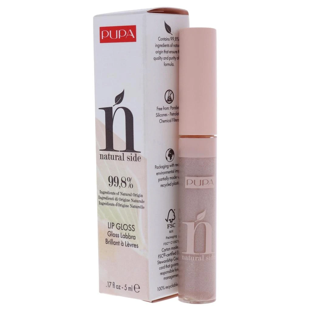 PUPA Milano Natural Side Lip Gloss - 001 Light Rose by  for Women - 0.17 oz Lip Gloss 4